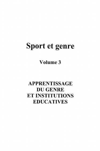 Produktbild: Sport et genre (volume 3)