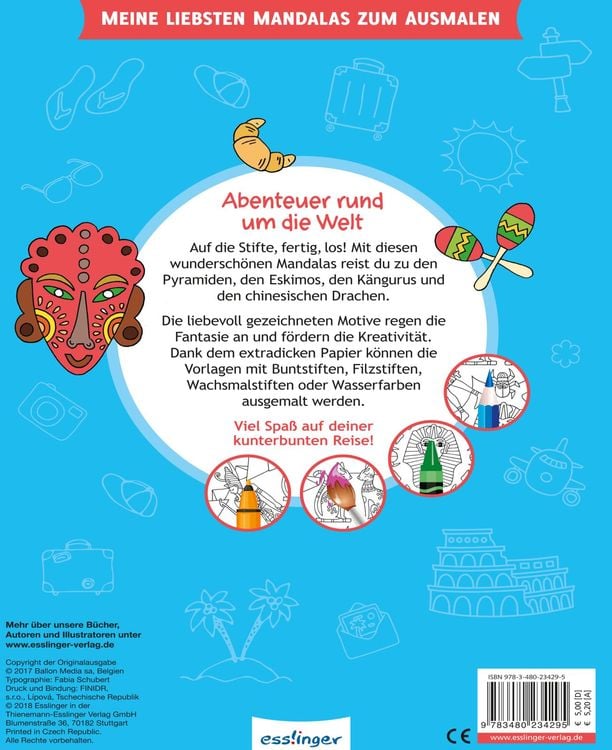 Produktbild: Meine liebsten Mandalas zum Ausmalen: Abenteuer rund um die Welt