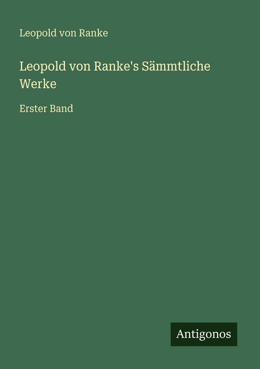 Produktbild: Leopold von Ranke's S&auml;mmtliche Werke