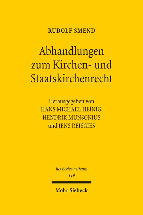 Produktbild: Abhandlungen zum Kirchen- und Staatskirchenrecht