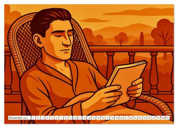 Produktbild: Franz Kafka (Wandkalender 2026 DIN A2 quer), CALVENDO Monatskalender