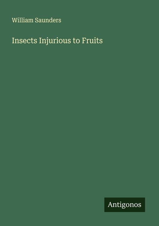 Produktbild: Insects Injurious to Fruits