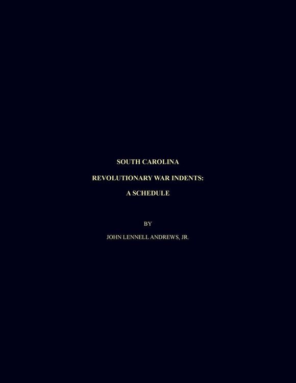 Produktbild: South Carolina Revolutionary War Indents