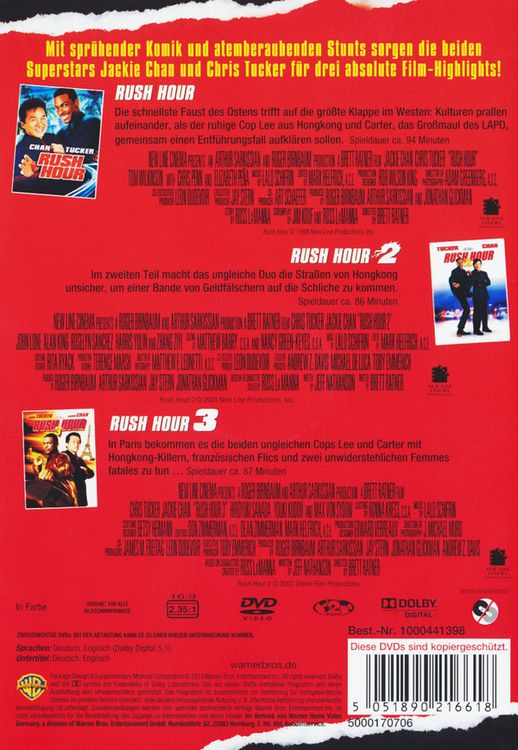 Produktbild: Rush Hour - Trilogy [3 DVDs]