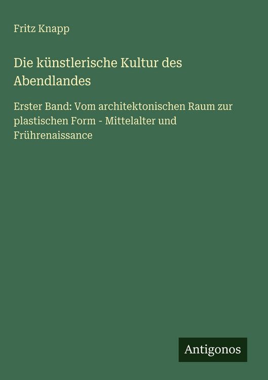 Produktbild: Die k&uuml;nstlerische Kultur des Abendlandes