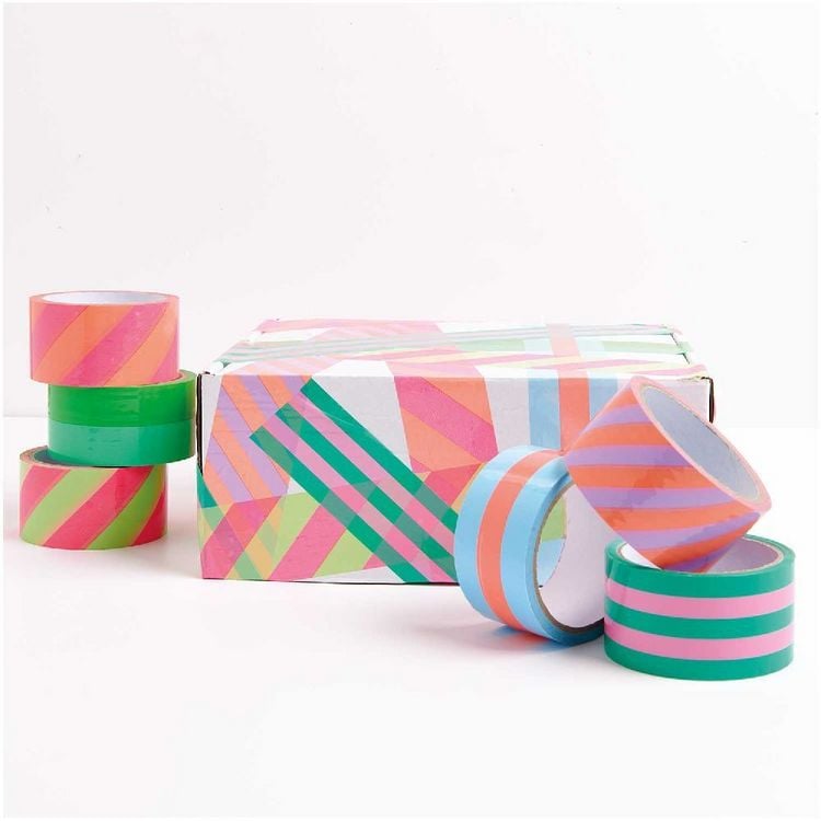 Produktbild: Paketklebeband Pistazie / Neonpink, 5 cm x 32 m