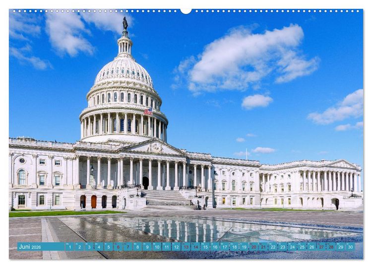 Produktbild: Washington, D.C., Hauptstadtzauber der USA (hochwertiger Premium Wandkalender 2026 DIN A2 quer), Kunstdruck in Hochglanz