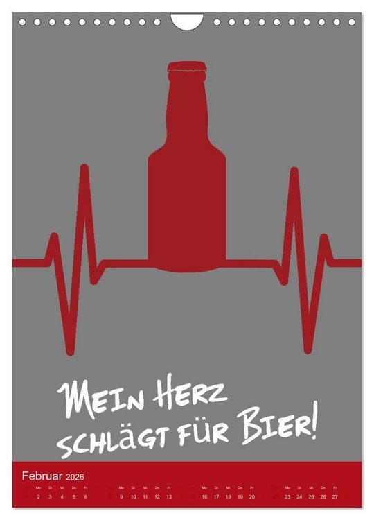 Produktbild: BIER Wandkalender -Trinken mit Stil (Wandkalender 2026 DIN A4 hoch), CALVENDO Monatskalender