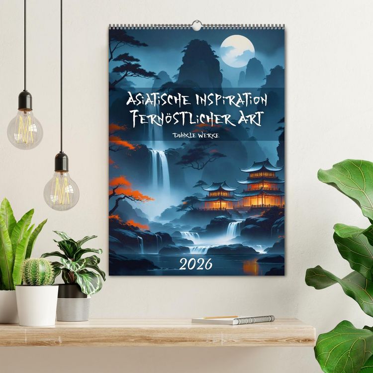 Produktbild: Asiatische Inspiration Fern&ouml;stlicher Art - Dunkle Werke (Wandkalender 2026 DIN A2 hoch), CALVENDO Monatskalender