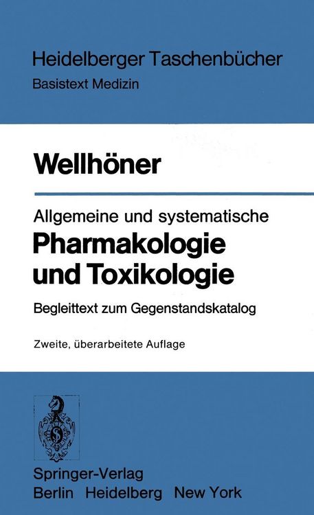 Produktbild: Allgemeine und systematische Pharmakologie und Toxikologie