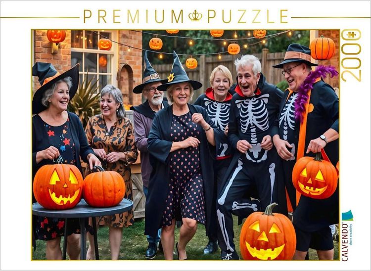 Produktbild: CALVENDO Puzzle Senioren feiern Halloween | 2000 Teile Lege-Gr&ouml;&szlig;e 90x67cm Foto-Puzzle f&uuml;r gl&uuml;ckliche Stunden