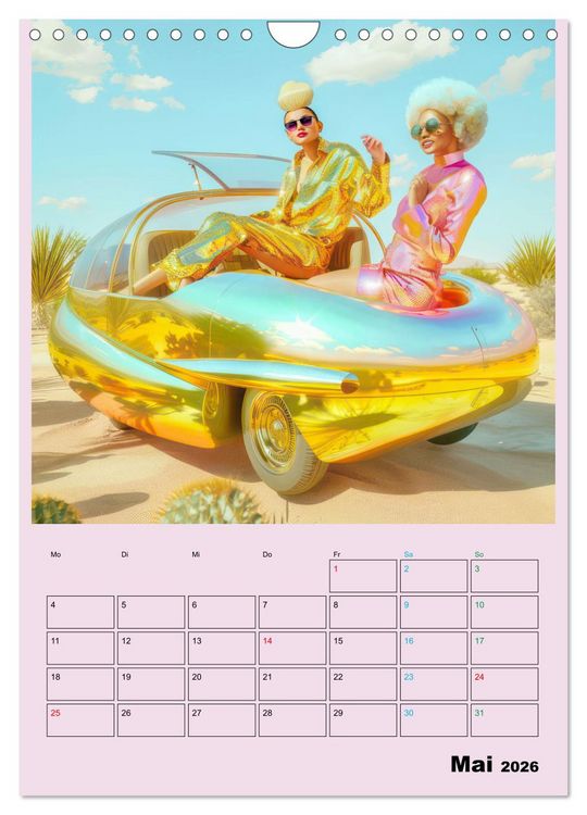 Produktbild: Retro W&uuml;stenfestival - Planer (Wandkalender 2026 DIN A4 hoch), CALVENDO Monatskalender