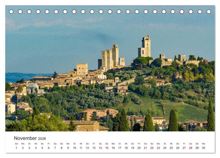 Produktbild: Motive der Toskana (Tischkalender 2026 DIN A5 quer), CALVENDO Monatskalender