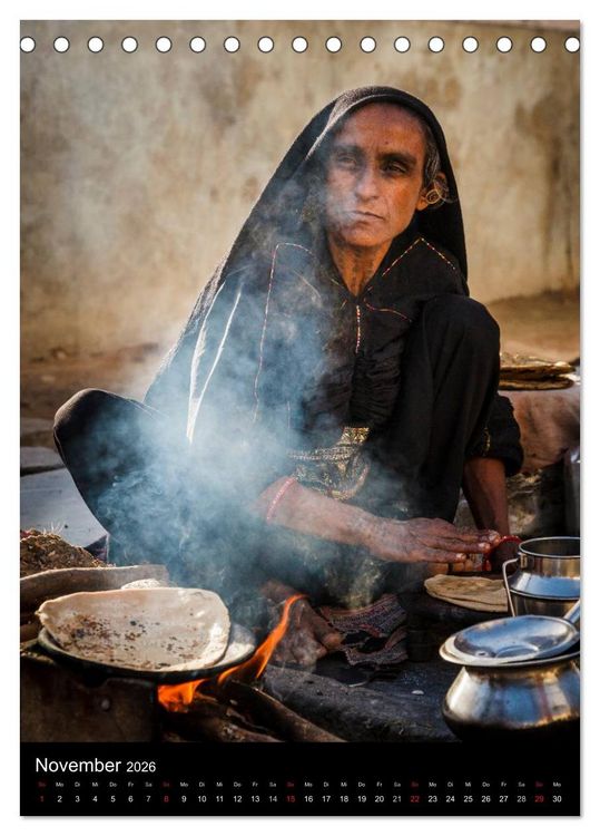 Produktbild: Portraits aus Indien (Tischkalender 2026 DIN A5 hoch), CALVENDO Monatskalender