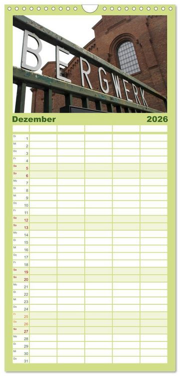 Produktbild: Familienplaner 2026 - Zeche Prosper-Haniel Bottrop mit 5 Spalten (Wandkalender, 21 x 45 cm) CALVENDO