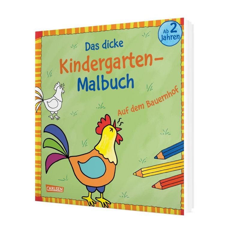 Produktbild: Ausmalbilder f&uuml;r Kita-Kinder: Das dicke Kindergarten-Malbuch: Auf dem Bauernhof