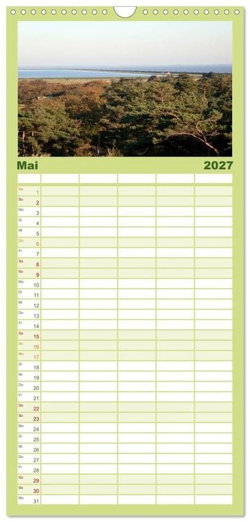Produktbild: Familienplaner 2027 - Die Insel R&ouml;m&ouml; mit 5 Spalten (Wandkalender, 21 x 45 cm) CALVENDO