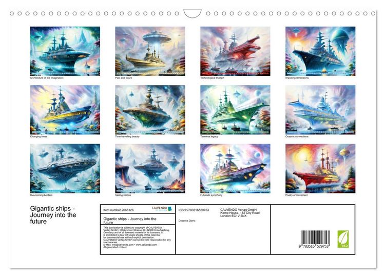 Produktbild: Gigantic ships - Journey into the future (Wall Calendar 2026 DIN A3 landscape), CALVENDO 12 Month Wall Calendar