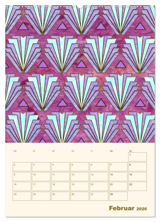Produktbild: Art Deco Planer (Wandkalender 2026 DIN A2 hoch), CALVENDO Monatskalender
