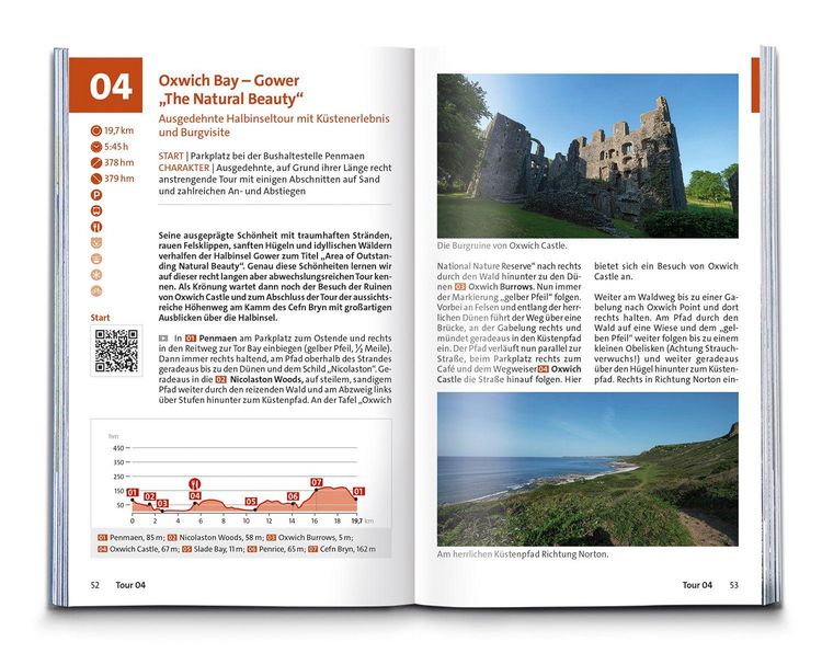 Produktbild: KOMPASS Wanderf&uuml;hrer Wales, 60 Touren mit Extra-Tourenkarte