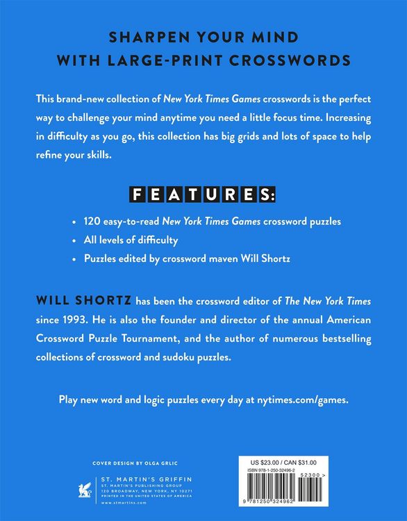 Produktbild: New York Times Games Large-Print Crosswords Volume 1