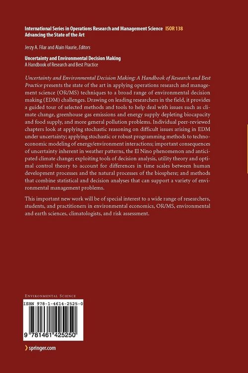 Produktbild: Uncertainty and Environmental Decision Making