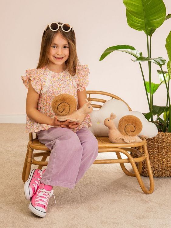 Produktbild: Teddy Hermann 93955 - Schnecke Lotta, 20 cm, Pl&uuml;schtier, Herzekind-Kollektion
