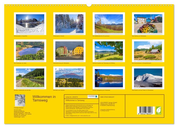 Produktbild: Willkommen in Tamsweg (hochwertiger Premium Wandkalender 2026 DIN A2 quer), Kunstdruck in Hochglanz