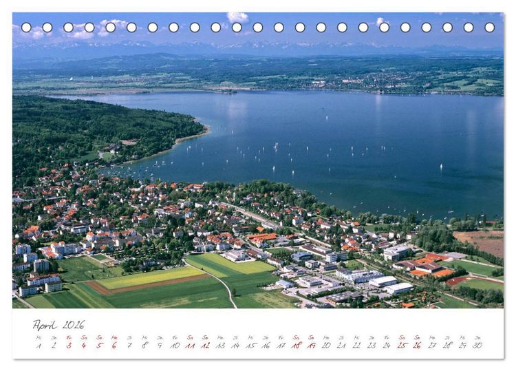 Produktbild: Das F&uuml;nf-Seen-Land Oberbayern (Tischkalender 2026 DIN A5 quer), CALVENDO Monatskalender