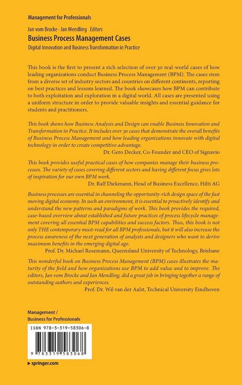 Produktbild: Business Process Management Cases