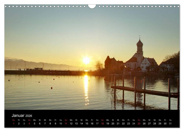 Produktbild: Ein Jahr am BODENSEE (Wandkalender 2026 DIN A3 quer), CALVENDO Monatskalender