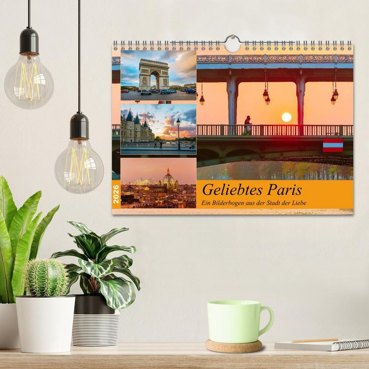 Produktbild: Geliebtes Paris - Ein Bilderbogen aus der Stadt der Liebe (Wandkalender 2026 DIN A4 quer), CALVENDO Monatskalender