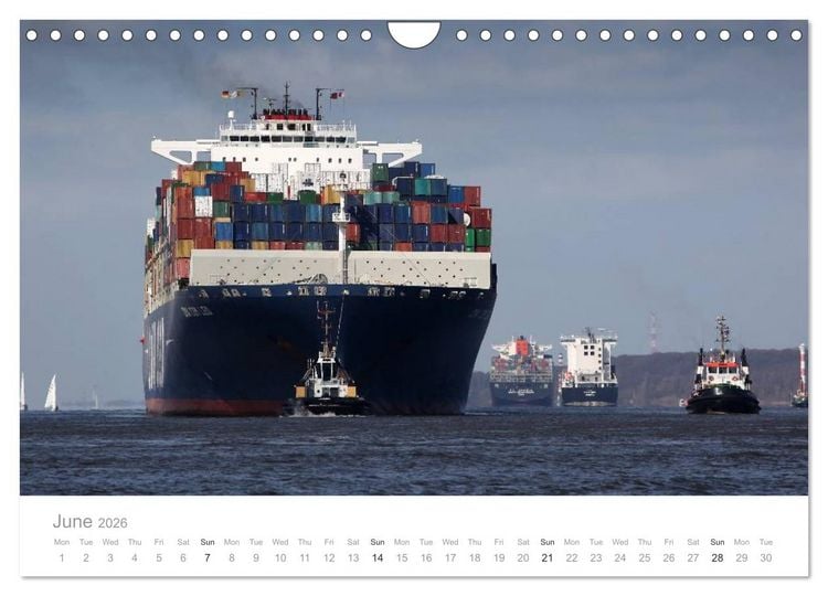 Produktbild: Fascination of Shipping On board around the world (Wall Calendar 2026 DIN A4 landscape), CALVENDO 12 Month Wall Calendar