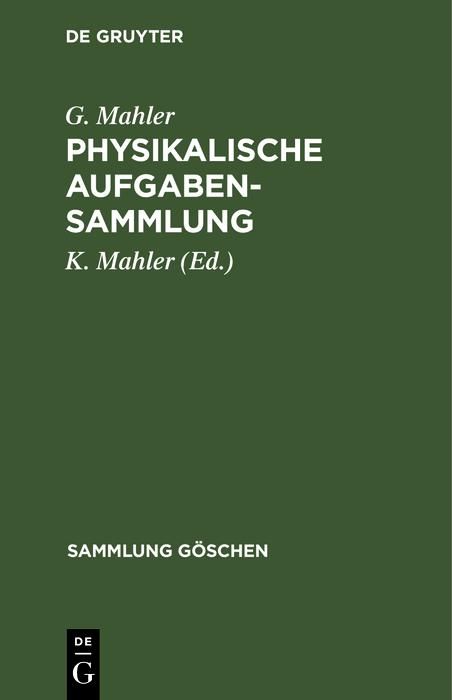 Produktbild: Physikalische Aufgabensammlung