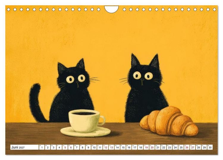 Produktbild: Gute Laune Katzen (Wandkalender 2027 DIN A4 quer), CALVENDO Monatskalender