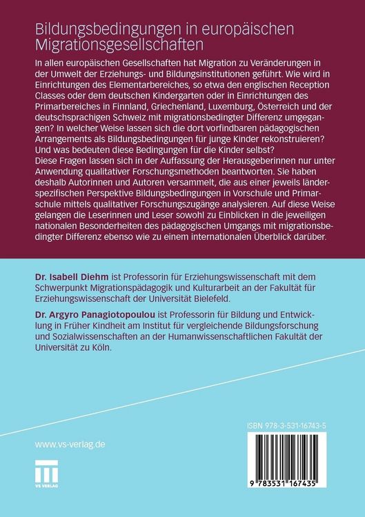 Produktbild: Bildungsbedingungen in europ&auml;ischen Migrationsgesellschaften