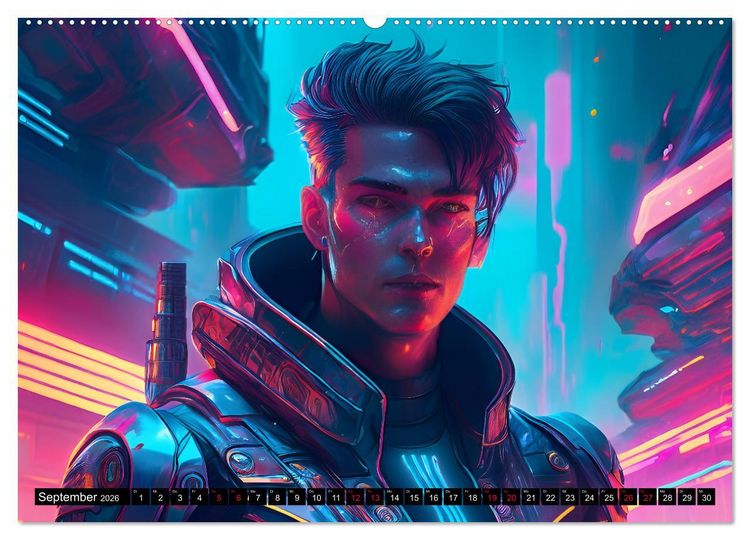 Produktbild: Cyberpunk (Wandkalender 2026 DIN A2 quer), CALVENDO Monatskalender