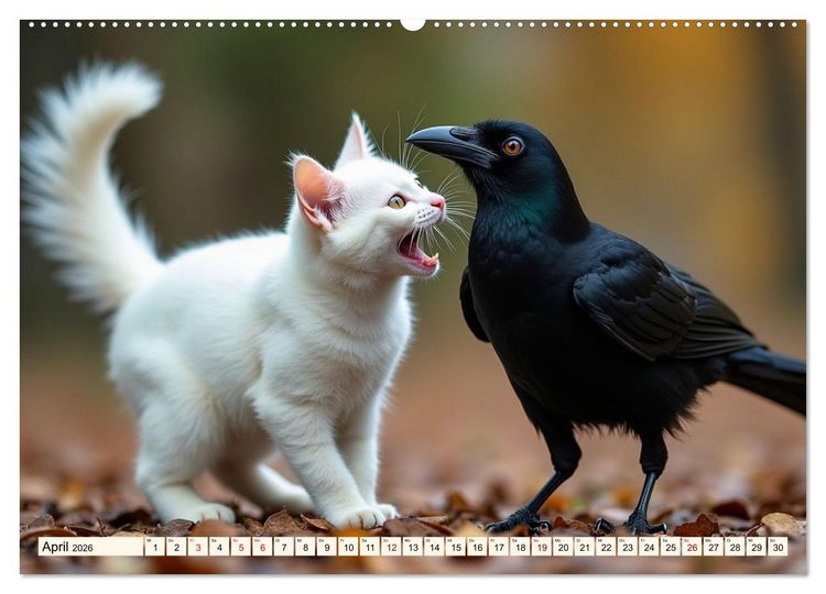 Produktbild: Ungew&ouml;hnliche Tierfreundschaften (Wandkalender 2026 DIN A2 quer), CALVENDO Monatskalender