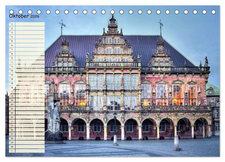 Produktbild: Der kleine Bremen Kalender (Tischkalender 2026 DIN A5 quer), CALVENDO Monatskalender