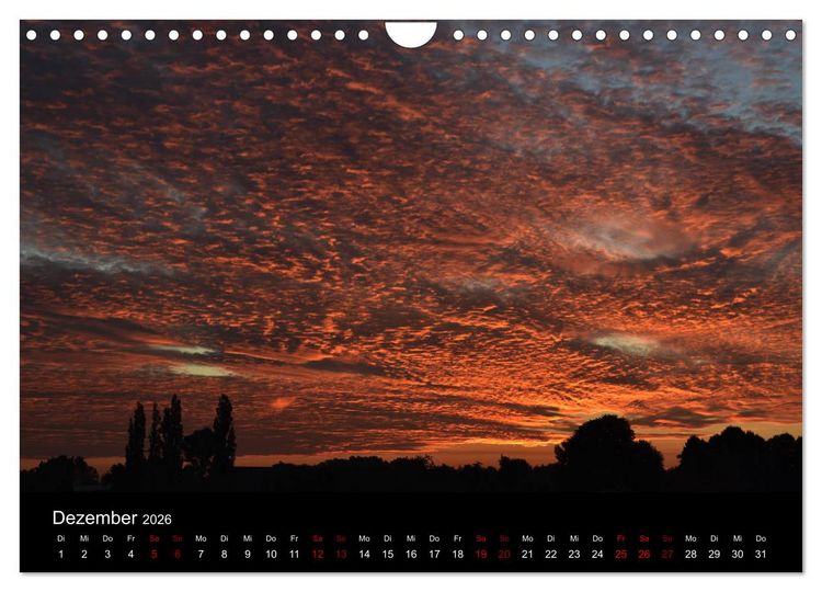 Produktbild: Niederrheinischer Himmel (Wandkalender 2026 DIN A4 quer), CALVENDO Monatskalender