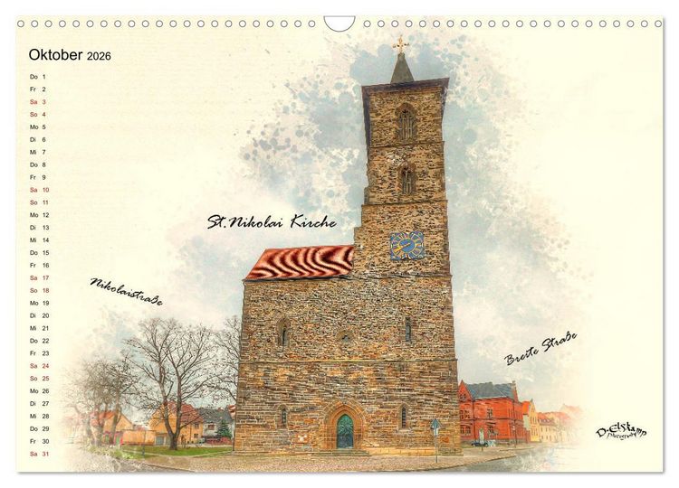 Produktbild: Bernburg meine Stadt (Wandkalender 2026 DIN A3 quer), CALVENDO Monatskalender