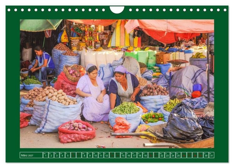 Produktbild: Bolivien - Marktimpressionen (Wandkalender 2027 DIN A4 quer), CALVENDO Monatskalender