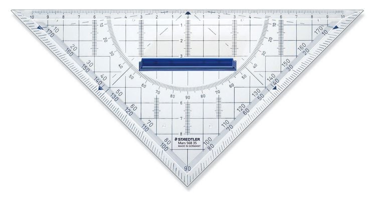 Produktbild: STAEDTLER Geometriedreieck Mars 568 L&auml;nge 22 cm mit abnehmbarem Griff