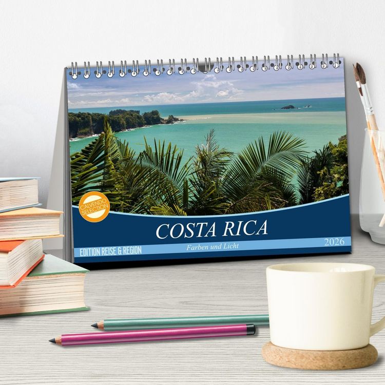 Produktbild: COSTA RICA Farben und Licht (Tischkalender 2026 DIN A5 quer), CALVENDO Monatskalender