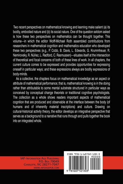Produktbild: Mathematical Representation at the Interface of Body and Culture (PB)