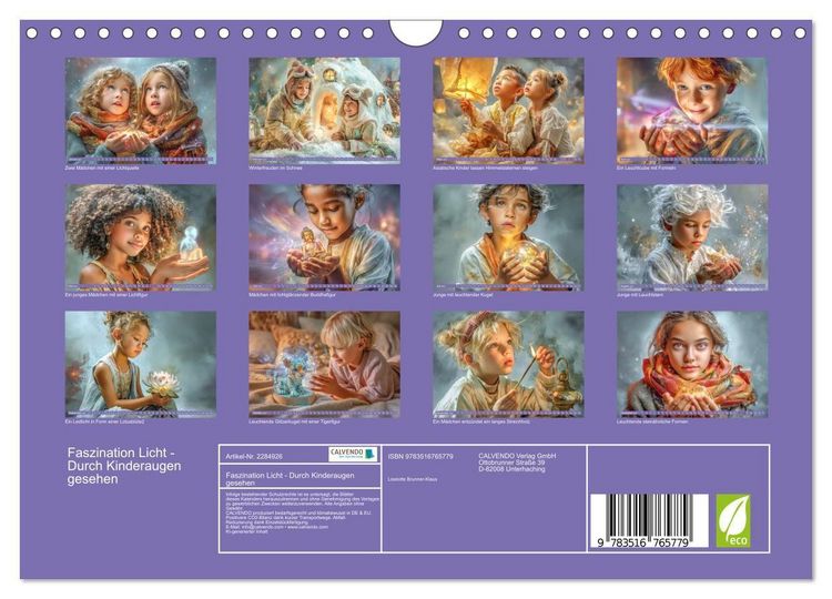 Produktbild: Faszination Licht - Durch Kinderaugen gesehen (Wandkalender 2027 DIN A4 quer), CALVENDO Monatskalender