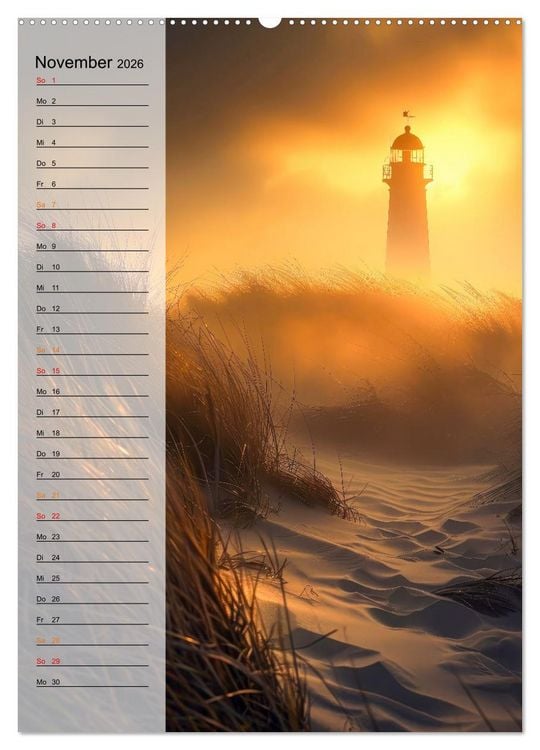 Produktbild: Maritim, Deutschlands K&uuml;sten (Wandkalender 2026 DIN A2 hoch), CALVENDO Monatskalender