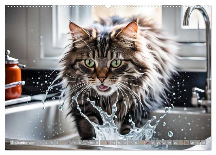 Produktbild: Hier kommt Mietzi (hochwertiger Premium Wandkalender 2026 DIN A2 quer), Kunstdruck in Hochglanz