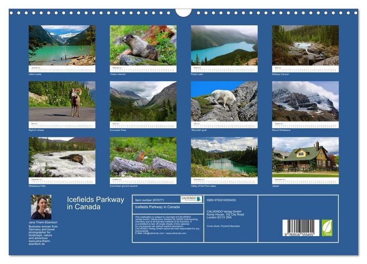 Produktbild: Icefields Parkway in Canada (Wall Calendar 2026 DIN A3 landscape), CALVENDO 12 Month Wall Calendar
