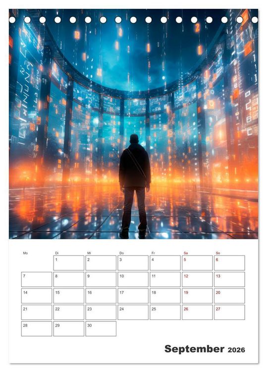 Produktbild: METAVERSE Cooler Terminplaner (Tischkalender 2026 DIN A5 hoch), CALVENDO Monatskalender